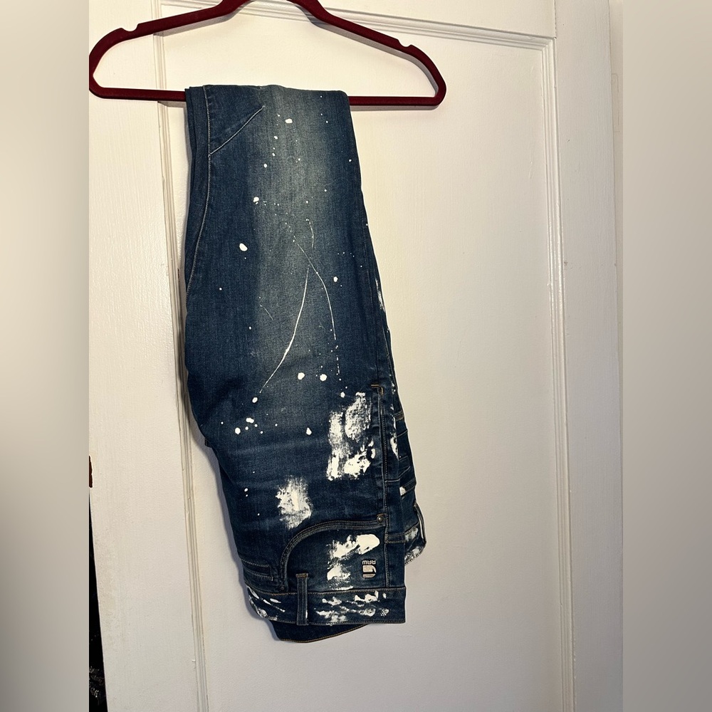 Men's Distressed Blue Skinny Jeans